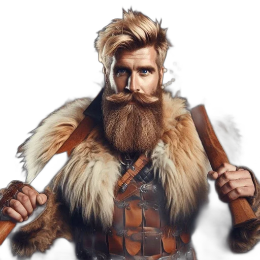 jacket, animal, hair, staff, fantasy art, concept art, photorealistic, comic book art transparent PNG cut-out