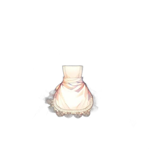 dress, bottle, crown, shoes, pixel art, 3d render, concept art, watercolor transparent PNG cut-out