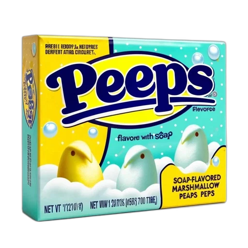 food, product, packaging, design, peeps, flavored, soap, colored transparent PNG cut-out
