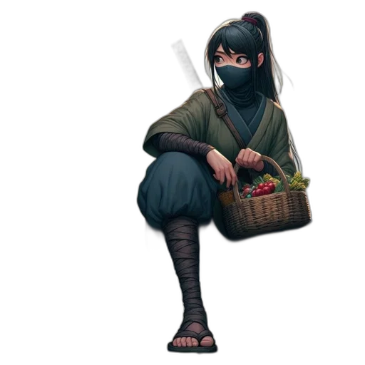 mask, staff, weapon, concept art, fantasy art, pixel art, anime, green transparent PNG cut-out