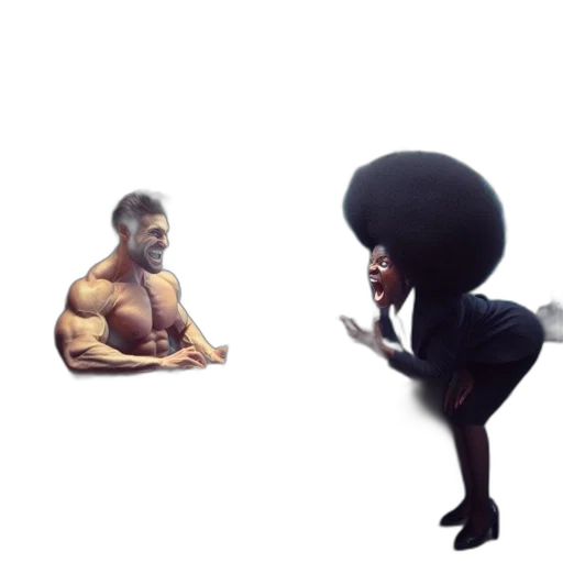 hair, face, creature, weapon, concept art, photorealistic, pixel art, 3d render transparent PNG cut-out