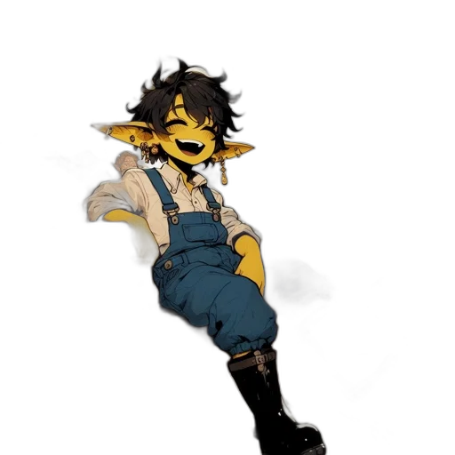 staff, jacket, mask, creature, concept art, pixel art, cartoon, fantasy art transparent PNG cut-out