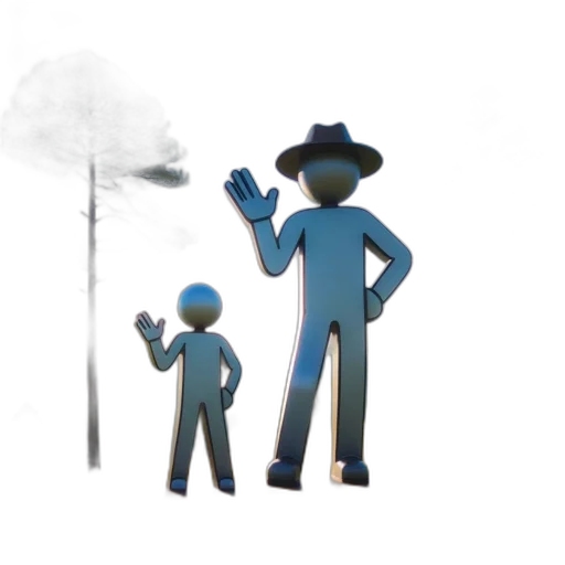 staff, hat, concept art, pixel art, 3d render, cartoon, fog, panoramic transparent PNG cut-out