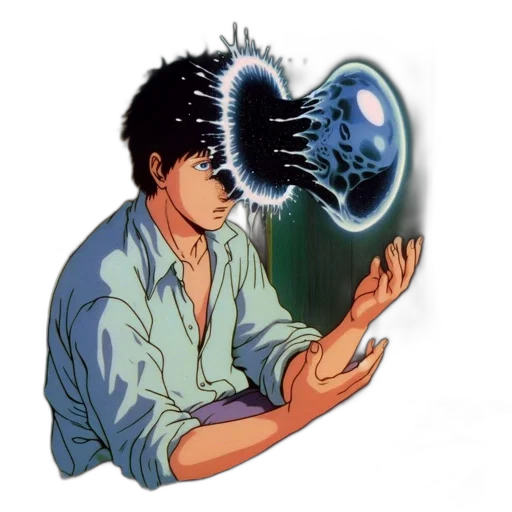 mask, creature, dragon, hair, concept art, vaporwave, comic book art, pixel art transparent PNG cut-out