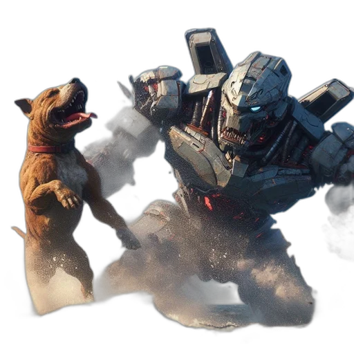 creature, dragon, animal, robot, concept art, fantasy art, 3d render, outer space transparent PNG cut-out