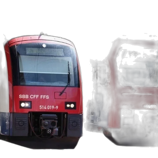 3d render, concept art, photorealistic, two, trains, sit, side, tracks transparent PNG cut-out