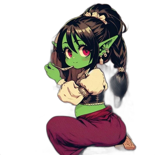 staff, dragon, pixel art, fantasy art, anime, concept art, green, elf transparent PNG cut-out