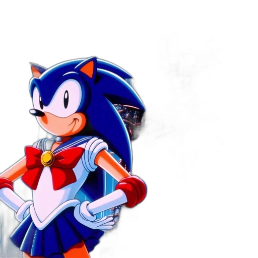 robot, concept art, 3d render, pixel art, anime, blue, sonic, hedgehog-inspired transparent PNG cut-out