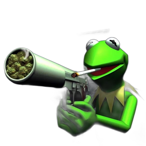weapon, staff, food, animal, concept art, 3d render, photorealistic, kermit transparent PNG cut-out