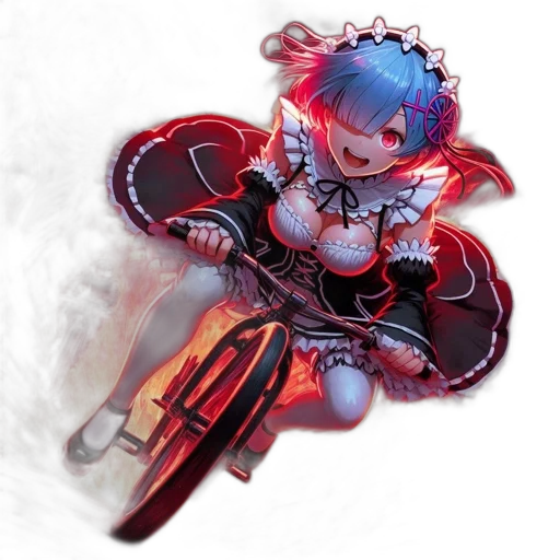 weapon, concept art, fantasy art, pixel art, 3d render, red, young, woman transparent PNG cut-out