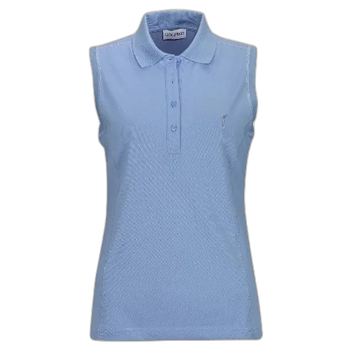 dress, blue, sleeveless, light, polo, shirt, collar, three transparent PNG cut-out