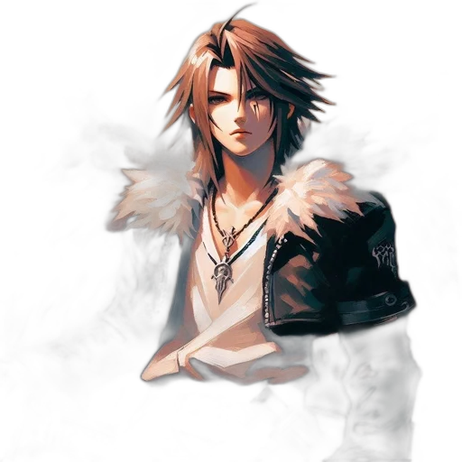 jacket, sword, staff, fantasy art, concept art, pixel art, photorealistic, earth tones transparent PNG cut-out