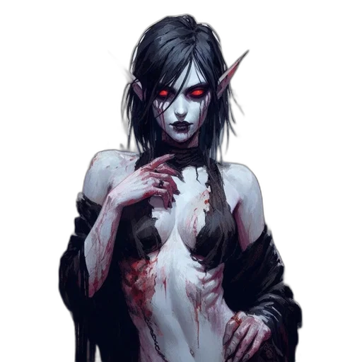 fantasy art, concept art, comic book art, pixel art, dark, red, gothic, imagery transparent PNG cut-out