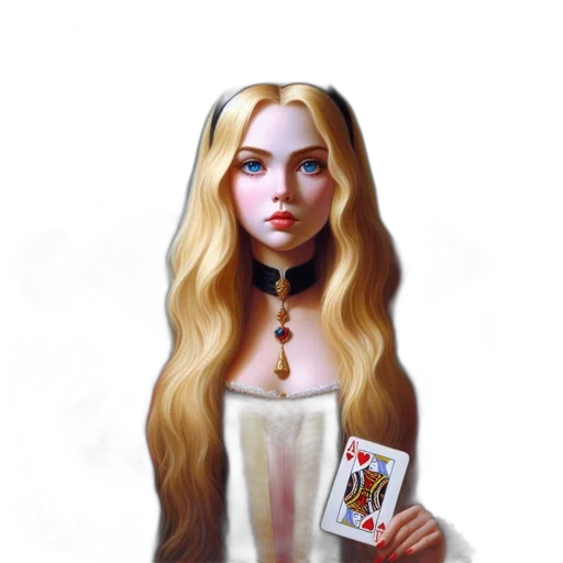 dress, crown, face, jewelry, fantasy art, concept art, photorealistic, oil painting transparent PNG cut-out