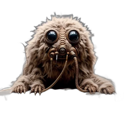 creature, animal, hair, face, concept art, photorealistic, pixel art, fantasy art transparent PNG cut-out