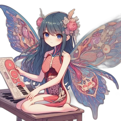 dragon, dress, robot, creature, fantasy art, pixel art, anime, concept art transparent PNG cut-out