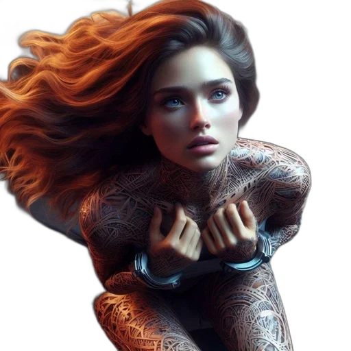 jewelry, hair, photorealistic, fantasy art, concept art, comic book art, woman, flowing transparent PNG cut-out