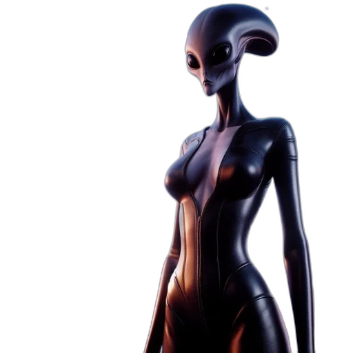 robot, creature, dress, animal, concept art, 3d render, fantasy art, outer space transparent PNG cut-out