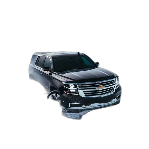 car, photorealistic, 3d render, concept art, black, chevrolet, suv, travels transparent PNG cut-out