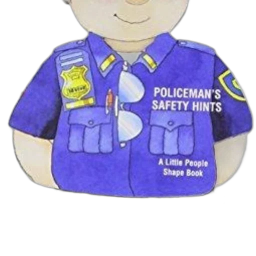 cartoon, children, book, titled, policeman, safety, hints, features transparent PNG cut-out