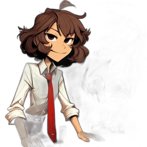 staff, hair, jacket, face, concept art, pixel art, cartoon, anime transparent PNG cut-out