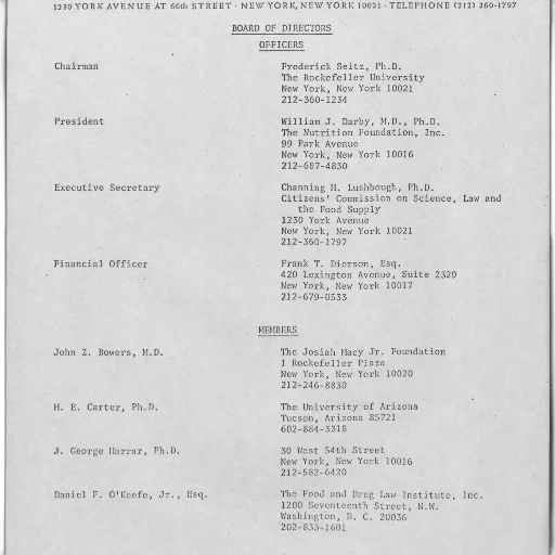board, directors, list, name, frederick, seitz, chairman, william transparent PNG cut-out