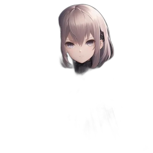 face, mask, creature, hair, anime, pixel art, concept art, photorealistic transparent PNG cut-out