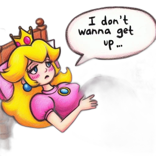 crown, dress, concept art, watercolor, pixel art, 3d render, image, mario transparent PNG cut-out