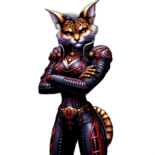 robot, animal, concept art, comic book art, pixel art, cyberpunk, anthropomorphic, catlike transparent PNG cut-out