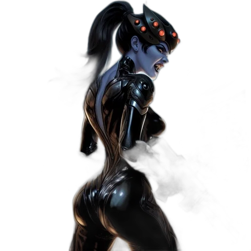 robot, concept art, fantasy art, comic book art, 3d render, dark, futuristic, arched transparent PNG cut-out