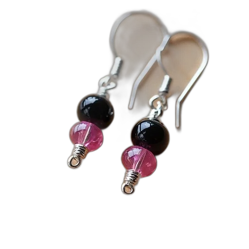 jewelry, pair, silver, earrings, unique, design, featuring, combination transparent PNG cut-out