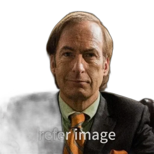 staff, jacket, hair, face, photorealistic, man, suit, orange transparent PNG cut-out