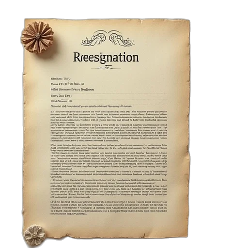 resignation, request, template transparent PNG cut-out