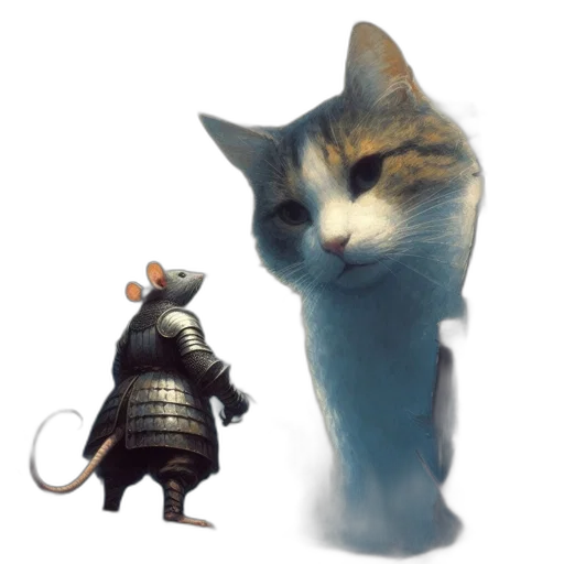 staff, animal, weapon, robot, concept art, fantasy art, watercolor, 3d render transparent PNG cut-out