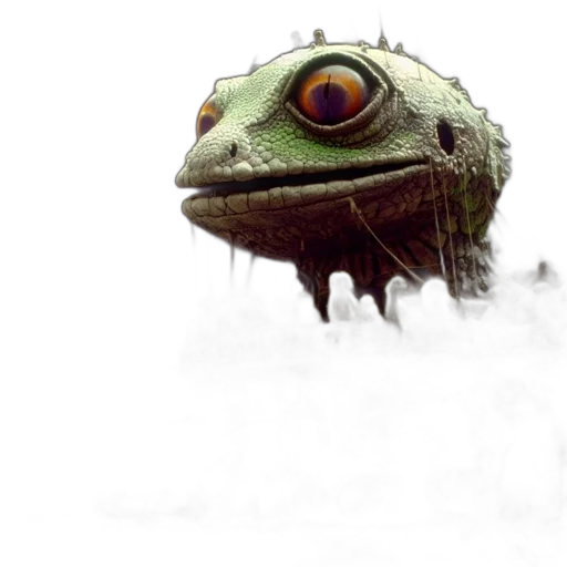 creature, dragon, animal, face, concept art, 3d render, fantasy art, photorealistic transparent PNG cut-out