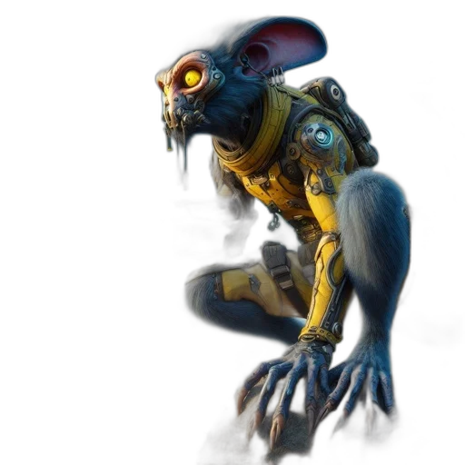creature, robot, animal, dragon, concept art, 3d render, fantasy art, cyberpunk transparent PNG cut-out