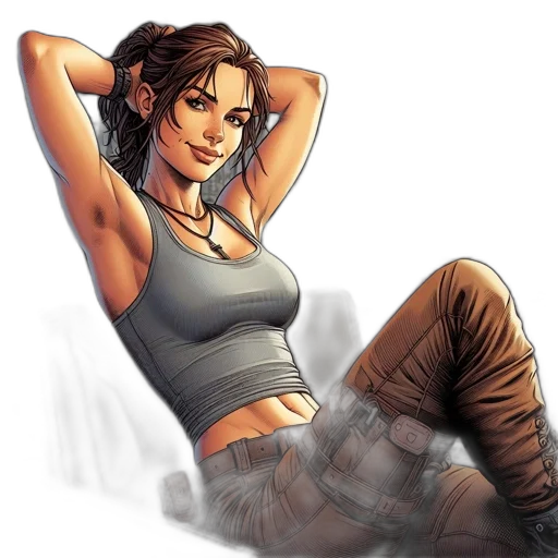 comic book art, concept art, fantasy art, pixel art, earth tones, golden, woman, clad transparent PNG cut-out