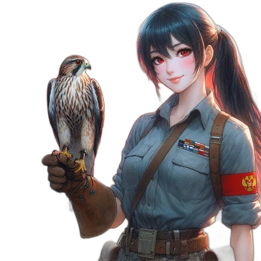 staff, animal, weapon, face, fantasy art, concept art, oil painting, anime transparent PNG cut-out