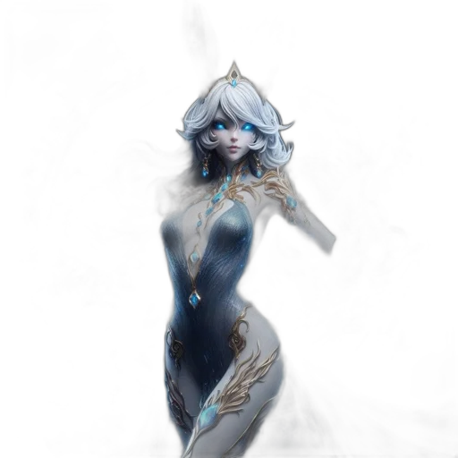 dress, robot, creature, mask, concept art, fantasy art, comic book art, anime transparent PNG cut-out