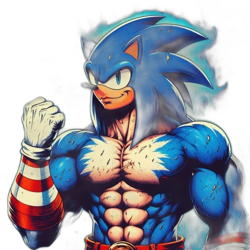 animal, comic book art, pixel art, concept art, fantasy art, blue, sonic, hedgehog transparent PNG cut-out