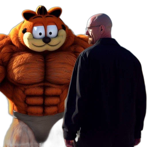 jacket, animal, creature, concept art, man, faces, off, against transparent PNG cut-out