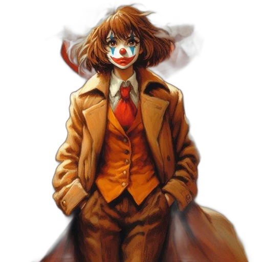 mask, jacket, creature, animal, concept art, watercolor, comic book art, anime transparent PNG cut-out