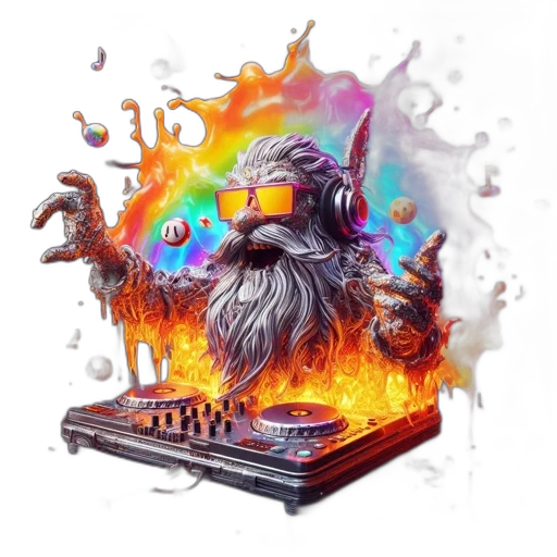 fantasy art, concept art, pixel art, fire, large, bearded, figure, possibly transparent PNG cut-out