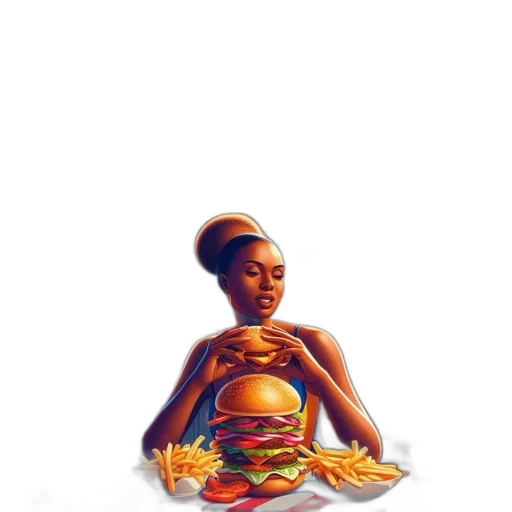 food, dress, crown, pixel art, concept art, photorealistic, vaporwave, golden transparent PNG cut-out