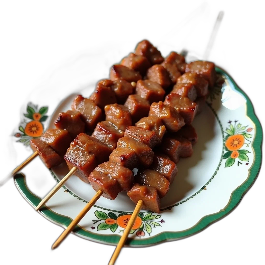 food, weapon, animal, staff, 3d render, plate, meat, skewers transparent PNG cut-out