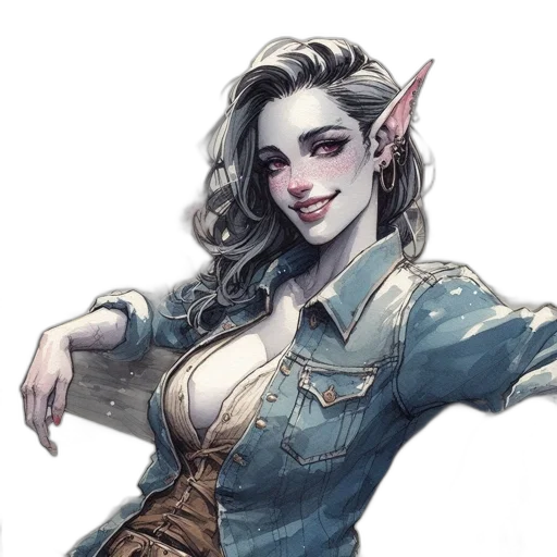staff, fantasy art, concept art, comic book art, pixel art, blue, dark, elvish-featured transparent PNG cut-out
