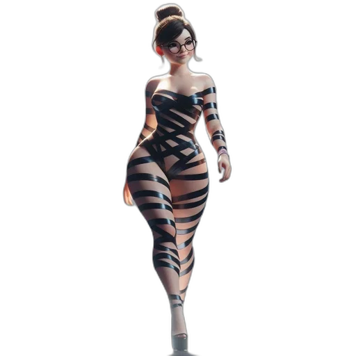 dress, 3d render, concept art, fantasy art, photorealistic, monochrome, animated, woman transparent PNG cut-out