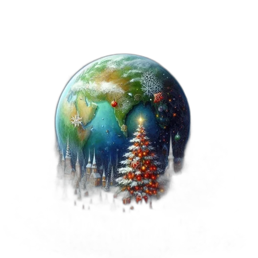 tree, umbrella, photorealistic, concept art, fantasy art, watercolor, outer space, snow transparent PNG cut-out