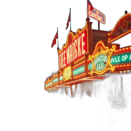 concept art, 3d render, photorealistic, watercolor, neon lights, carnival, poster transparent PNG cut-out