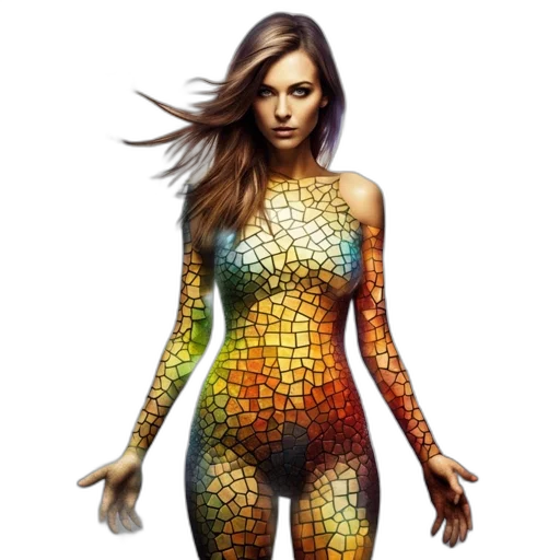 dress, jewelry, concept art, fantasy art, pixel art, comic book art, golden, colorful transparent PNG cut-out
